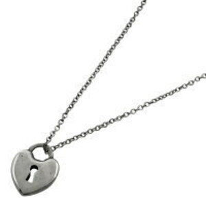 Tiffany Co Heart Lock Necklace Pendant Sterling Silver